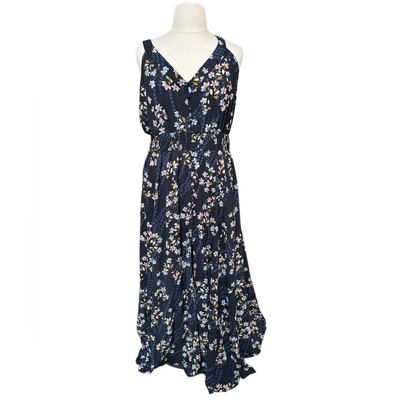 City Chic Womens Sleeve Less Floral Print Maxi Dress Size L/20 - Picture 1 of 11